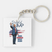 ドナルド・トランプ・メイク・アメリ素晴らしカ・キーチェーン キーホルダー (裏面)