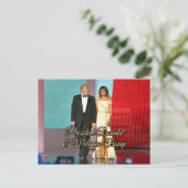 ドナルド・トランプ&メラニア大統領写真 ポストカード (スタンド正面)