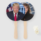 ドナルド・トランプ&メラニア大統領 ハンドファン (正面&裏面)