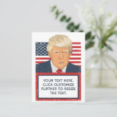 ドナルド・トランプ・ユア・ウォーン・文字 ポストカード (スタンド正面)