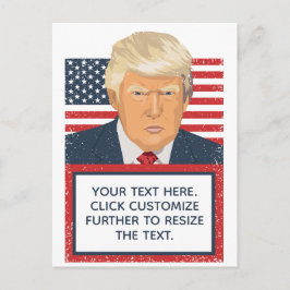 ドナルド・トランプ・ユア・ウォーン・文字 ポストカード