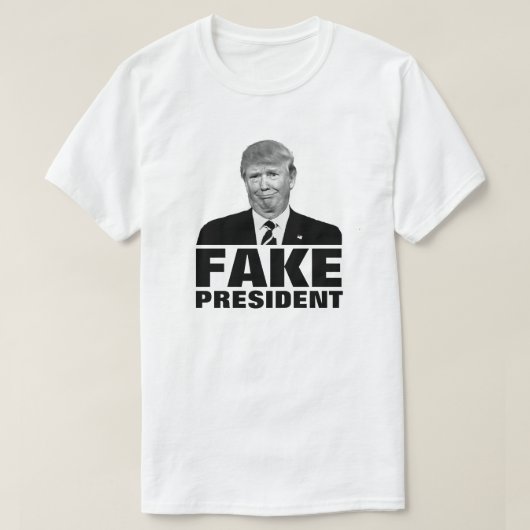 ドナルド・トランプ「ライトカラーのための偽の大統領」 Tシャツ (デザイン正面)