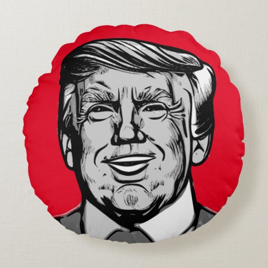 ドナルド・トランプ ラウンドクッション (正面)