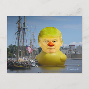 ドナルド・トランプ・ラバーイエローダック葉書 ポストカード