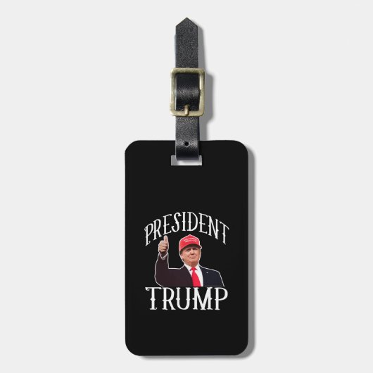 ドナルド・トランプ・レッドハット大統領が勝利 ラゲッジタグ (正面縦)