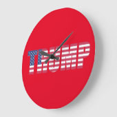 ドナルド・トランプ・レッド・ウォール時計 ラージ壁時計 (傾斜)