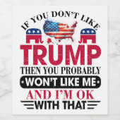 ドナルド・トランプ ワインラベル (シングルラベル)