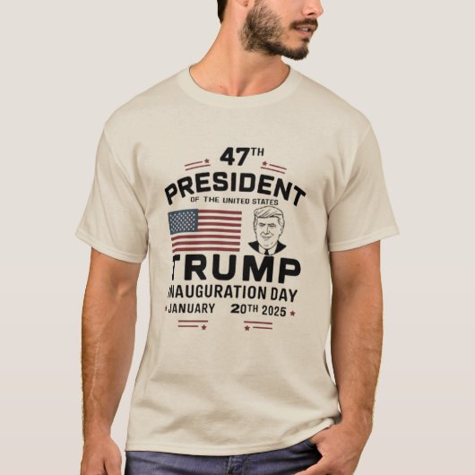 ドナルド・トランプ・ヴァンス就任式の日2025メモラビル Tシャツ (正面)