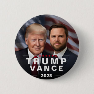 ドナルド・トランプ・ヴァンス2028年選挙 缶バッジ