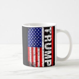 ドナルド・トランプ・ヴィンテージ米国旗 コーヒーマグカップ