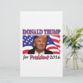 ドナルド・トランプ 便箋 (スタンド正面)