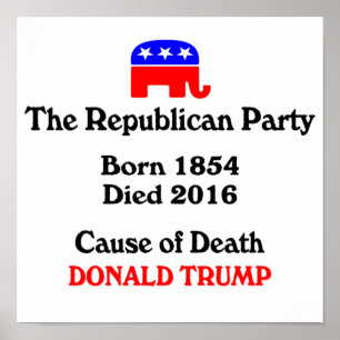ドナルド・トランプ：共和党パーティーの死亡原因 ポスター