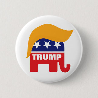 ドナルド・トランプ 共和党 ゾウ 髪 ロゴ 缶バッジ
