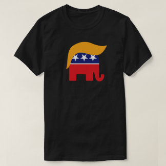ドナルド・トランプ 共和党 ゾウ 髪 ロゴ Tシャツ