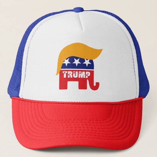 ドナルド・トランプ 共和党 GOP 象 ヘアロゴ キャップ (正面)