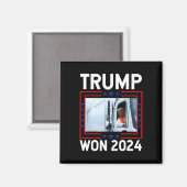 ドナルド トランプ 勝利 2024 年 大統領選挙 就任式 トランプ マグネット (正面/裏面)