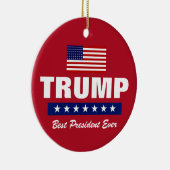 ドナルド・トランプ 史上最高の大統領 クリスマス セラミックオーナメント (右)
