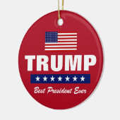 ドナルド・トランプ 史上最高の大統領 クリスマス セラミックオーナメント (左)