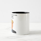 ドナルド・トランプ-大変なパパの父の日の誕生日 ツートーンマグカップ (中央)