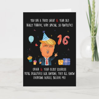 ドナルド トランプ 大統領 おもしろい 16歳の誕生日 トランプ B カード