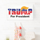 ドナルド トランプ 大統領 2016 GOP エレファント ヘア ロゴ 横断幕 (インサイチュ)