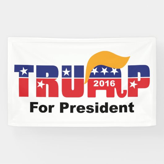 ドナルド トランプ 大統領 2016 GOP エレファント ヘア ロゴ 横断幕 (横)