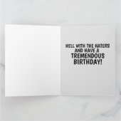 ドナルド・トランプ 彼らは私がロールする 挨拶カード カード (内部)