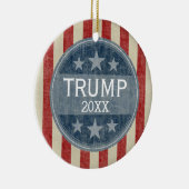 ドナルド・トランプ – 日付を2020に変更できる セラミックオーナメント (右)