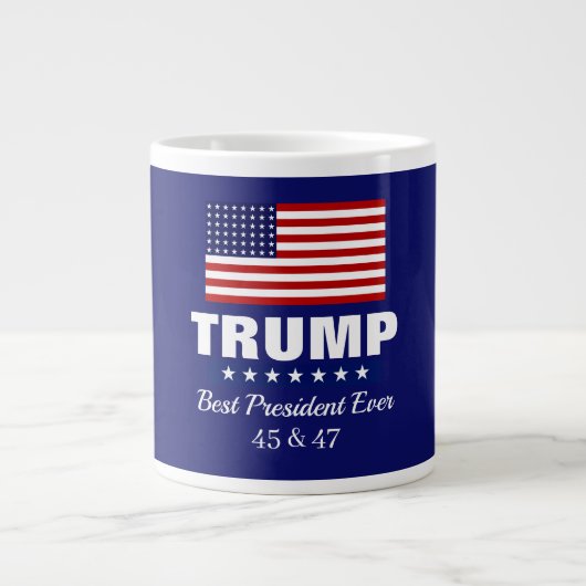 ドナルド トランプ 歴代最高大統領  ジャンボコーヒーマグカップ (正面)
