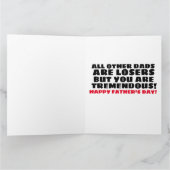 ドナルド・トランプ 父の日のカード "負け犬ども！" カード (内部)