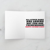 ドナルド・トランプ 父の日のカード "負け犬ども！" カード (内部)