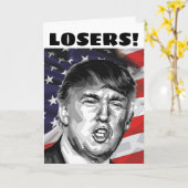 ドナルド・トランプ 父の日のカード "負け犬ども！" カード (黄色い花)