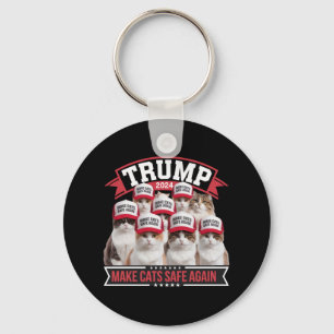 ドナルド・トランプ、猫を安全にする2024年の議論 キーホルダー