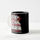 ドナルド・トランプ、猫を安全にする2024年の議論 ツートーンマグカップ (正面左)