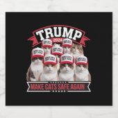ドナルド・トランプ、猫を安全にする2024年の議論 ビールラベル (シングルラベル)