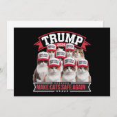 ドナルド・トランプ、猫を安全にする2024年の議論 招待状 (正面/裏面)