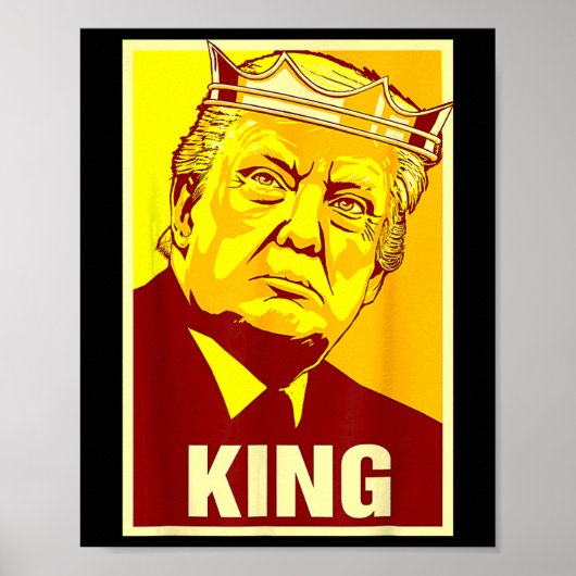 ドナルド・トランプ 王様 アメリカ 万歳 ポスター (正面)