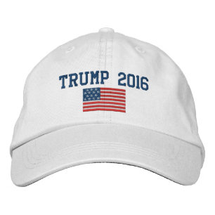ドナルド・トランプ – 米国国旗 刺繍入りキャップ