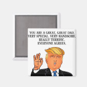 ドナルド・トランプ – 素晴らしいパパの父の日の誕生日 マグネット (正面/裏面)