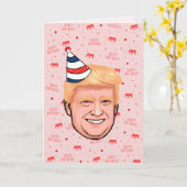 ドナルド·トランプ·誕生日 カード (黄色い花)
