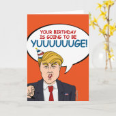 ドナルド·トランプ·誕生日-ユウーゲになる！ カード (黄色い花)