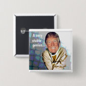 ドナルド・トランプ: 非常に安定した天才 缶バッジ (正面&裏面)