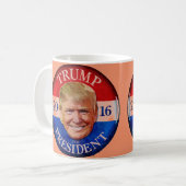 ドナルド・トランプ 2016 オレンジ コーヒーマグカップ (正面左)
