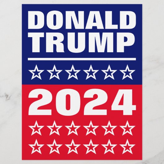 ドナルド・トランプ, 2024年アメリカ大統領選挙 チラシ (正面)