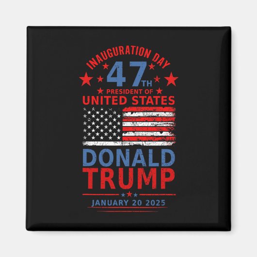 ドナルド・トランプ 2024年大統領就任式 メンズ マグネット (正面)