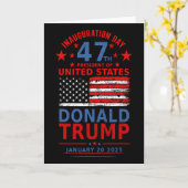 ドナルド・トランプ 2024年大統領就任式 男性用 カード (黄色い花)