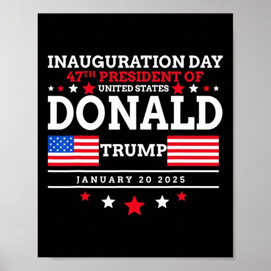 ドナルド・トランプ 2024年大統領就任祝い メンズ ポスター (正面)