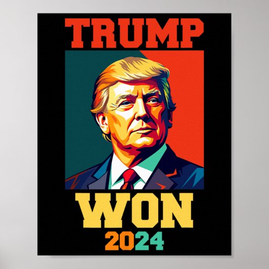 ドナルド・トランプ 2024年大統領就任祝い メンズ ポスター (正面)