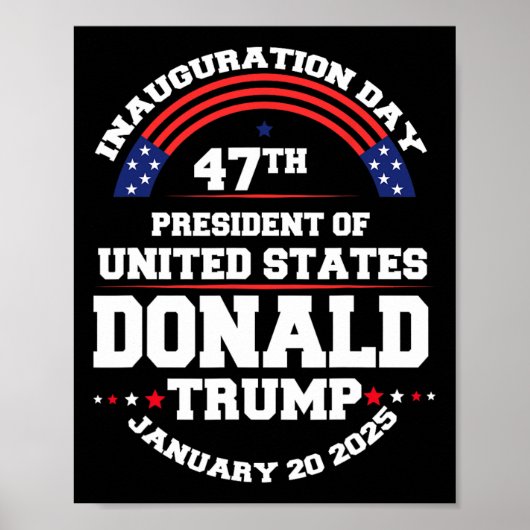 ドナルド・トランプ 2024年大統領就任祝い メンズ ポスター (正面)