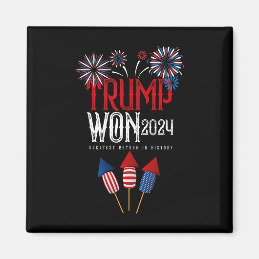 ドナルド・トランプ 2024年大統領就任祝い メンズ マグネット (正面)